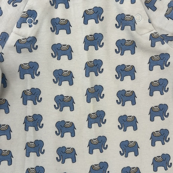 Janie and Jack long sleeve romper elephant print - Picture 2 of 4